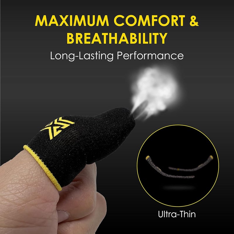 MOBILEGAMINGCORPS 6 Pack Mobile Gaming Corps ClawSocks Phone Gaming Finger Sleeves - Carbon - Image 5